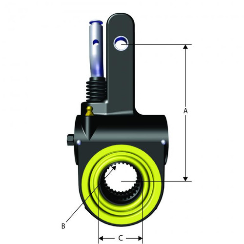 Gunite AS1172 Automatic Slack Adjuster- 1.5"-28 Spline, 5.5" Arm- Unclevised (for Welded Clevis)