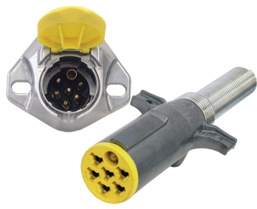 ISO 3731 - 7-way SAE Auxillary Socket- Splite Pin, Screw Terminals