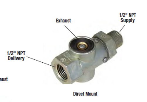 Bendix QRL- Inline Quick Release Valve 1/2" Ports, Direct Mount *Genuine Bendix* 800333