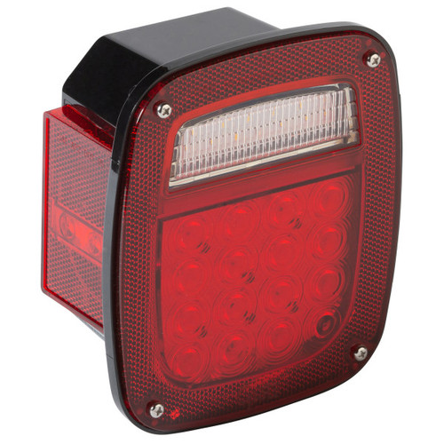 Grote G5212 Hi Count LED Box Combo Lamp- LH w/ License Window & Marker- 3 Stud Mount, 3 Wire