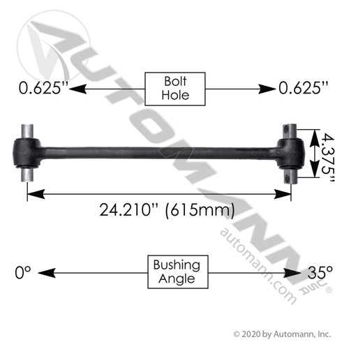 Freightliner Rear Suspension Torque Rod- replaces 16-18972-000