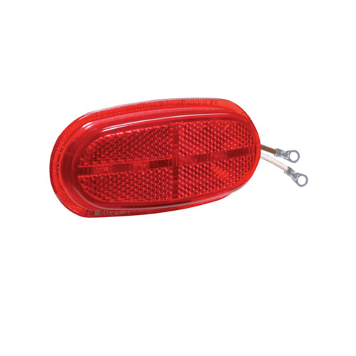Betts 221201 Clearance / Marker Lens Lamp Insert- 200V Series- Red Reflex- W/ Dual Eyelets