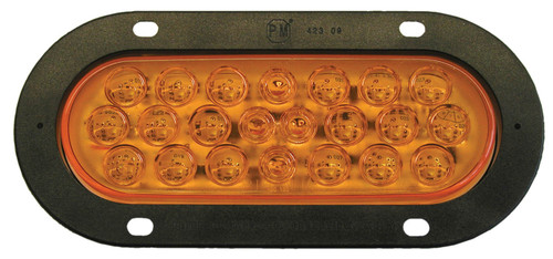 Peterson 823SA-1 6" Oval Class I Strobe LumenX LED Lamp- Amber- Flange Mount, 9-32V AMP Plug