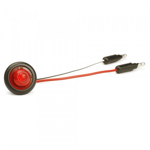 Grote 49342 MicroNova .75" Round LED Clearance / Marker Lamp w/ Grommet- Red