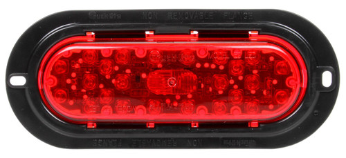 Truck-Lite 60256R Model 60 (6" Oval) LED Stop / Tail / Turn Lamp- Red- Flange Mount- 26 Diodes