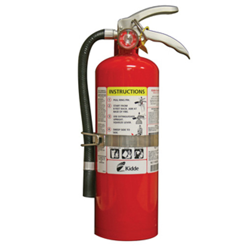 Kidde 468001 Pro Plus 5lb ABC Fire Extinguisher w/ Metal Valve & Bracket