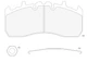 D2421-ED Air Disc Brake Pads for Meritor EXH225L Systems- replaces Mack ...