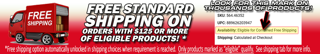 Free Shipping over $125