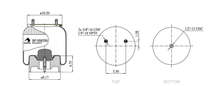 Air Bag for Hendrickson INTRAAX /VANTRAAX Trailer Suspensions- W01