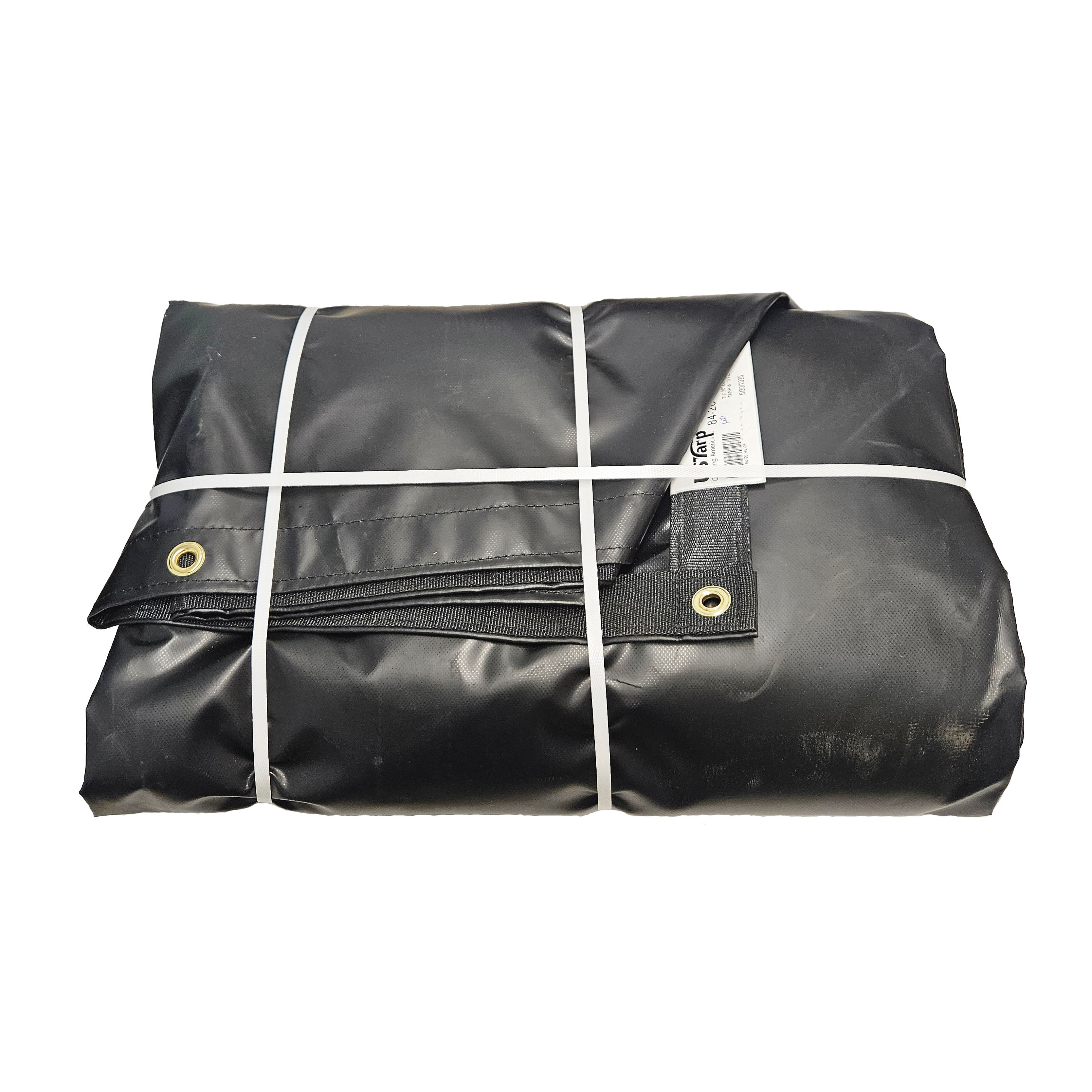 US Tarp 7' x 20' Black Vinyl Tarps w/ 3 Flaps