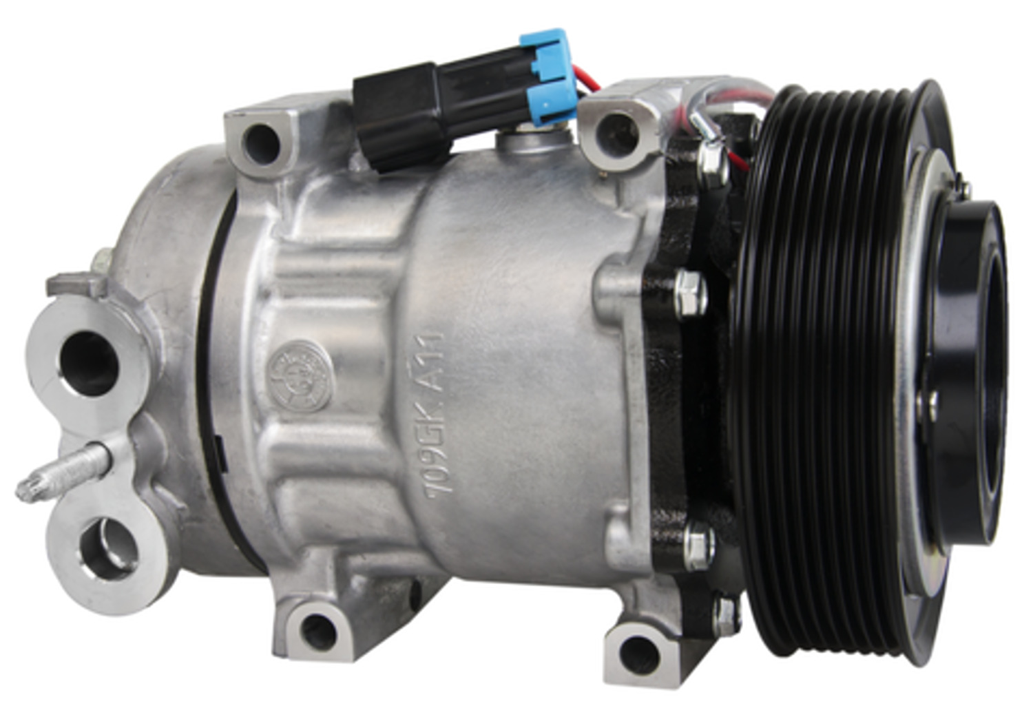 A/C Compressor- Sanden Type 7H15- 8 Rib Pulley- Replaces 4802