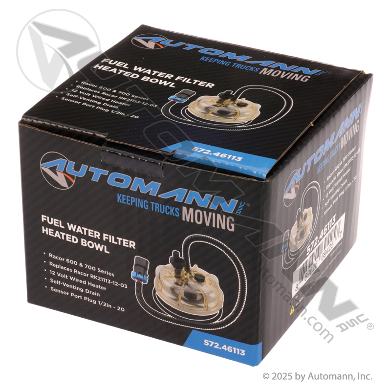 Racor Type Fuel Filter Bowl- Shallow w/ Heater- replaces RK21113