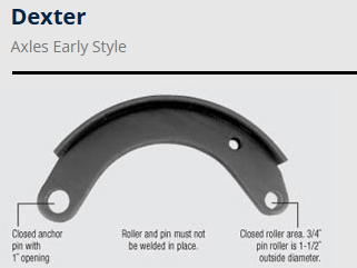 4661 Dexter Reman Brake Shoe (Single)- 23k Lining- Marathon