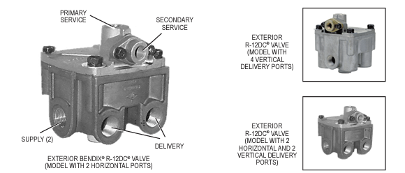 Bendix 800470 Bendix R12-DC Relay Valve- 1/2