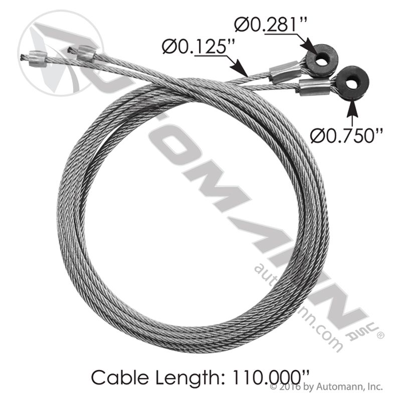 Automann 573.DC110G2 Trailer / Roll-up Door Cable- 110in- 1 pair