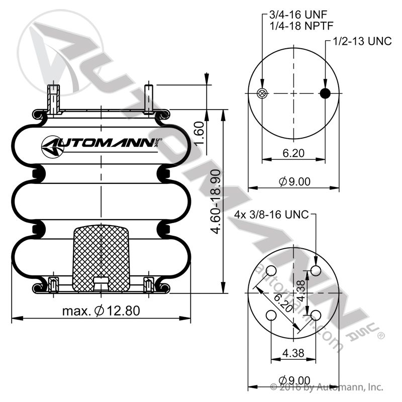 Automann / Phoenix ABSP3B22R-8033 Air Bag for Watson & Chalin