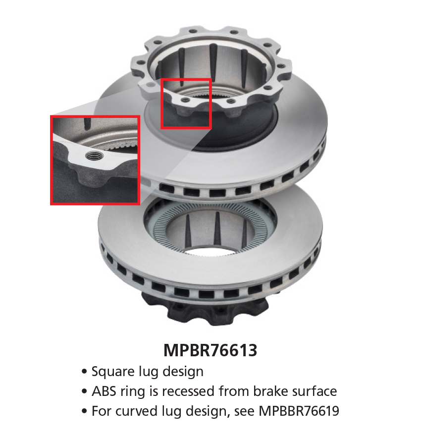 Haldex / Midland MPBR76613 Midland MPBR76613 Air Disc Brake Rotor