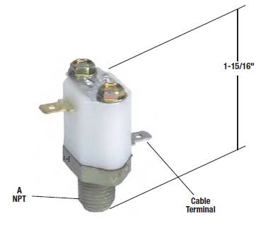 Bendix 228750N Bendix LP-3 Low Air Pressure Switch Dual Terminals ...