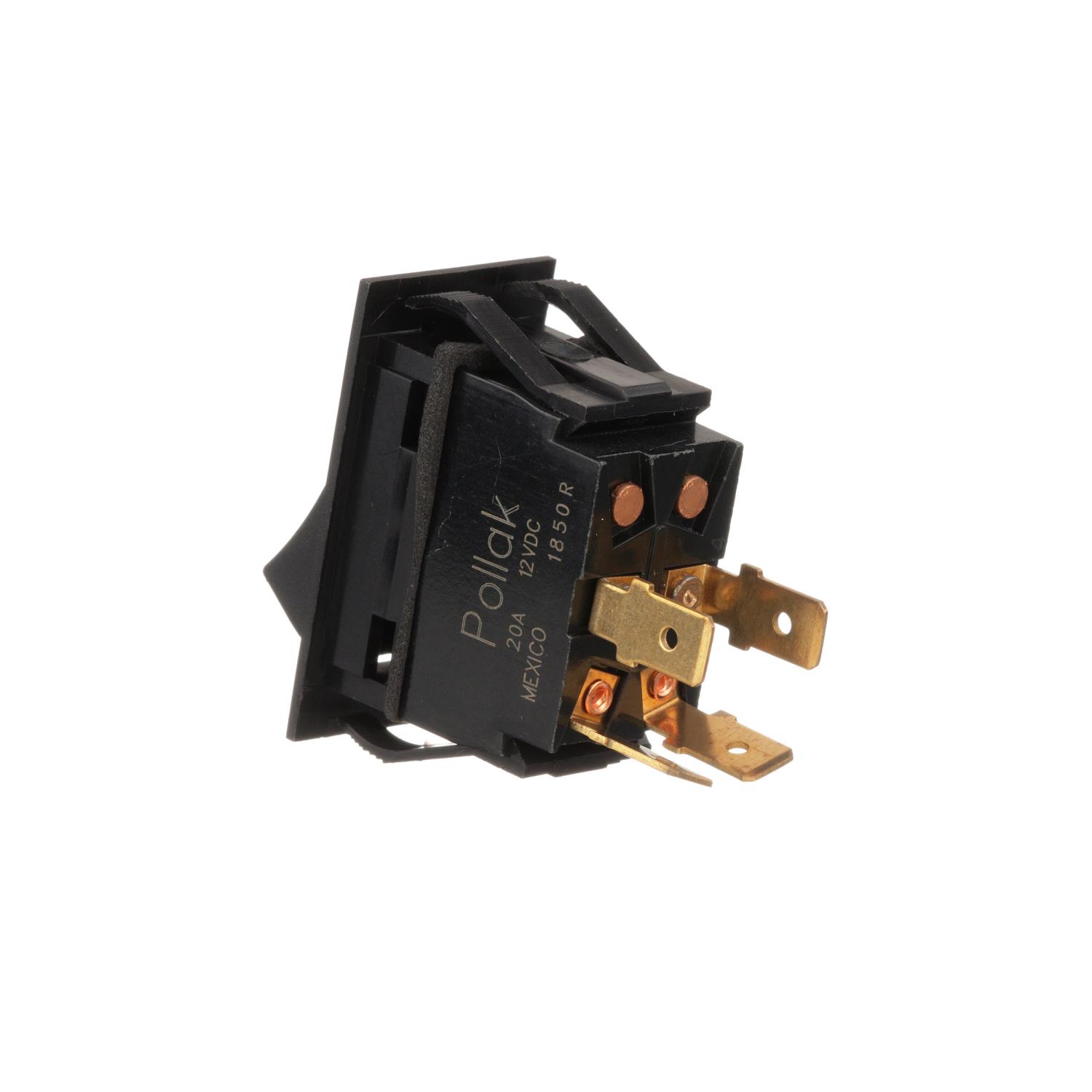 Pollak 34-311P Rocker Switch- DPDT OFF-ON-ON, 4 Blade, 12v-20a