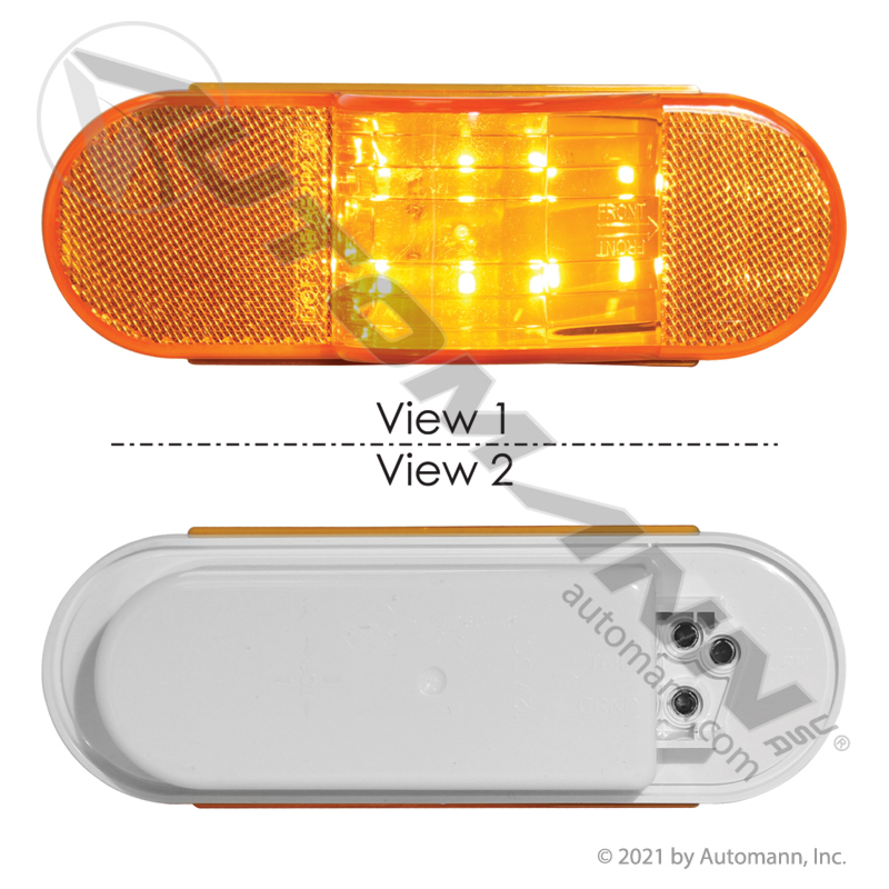 Automann 571.LD601A8 Turn Signal 6in Oval Midship LED Amber