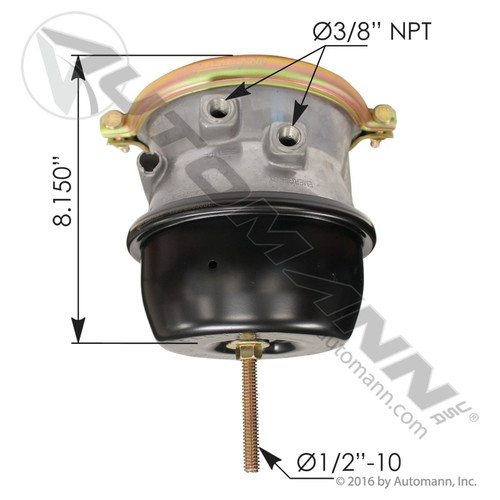 30/30 Piggyback Brake Chamber Kit- Long Stroke - Triple 
