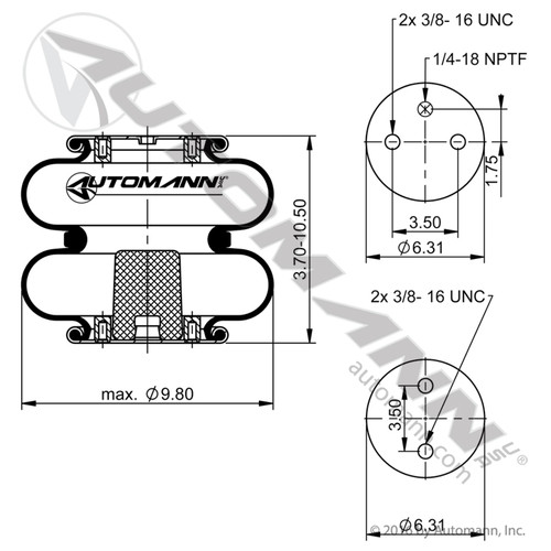 Air Bag for Loadshare Suspensions- replaces W01-358-6926 - Triple 