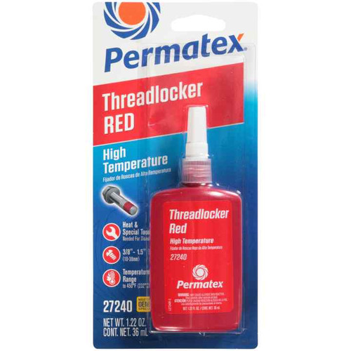 Permatex 26240 Permatex Red Threadlocker- Permanent Strength- 36ml
