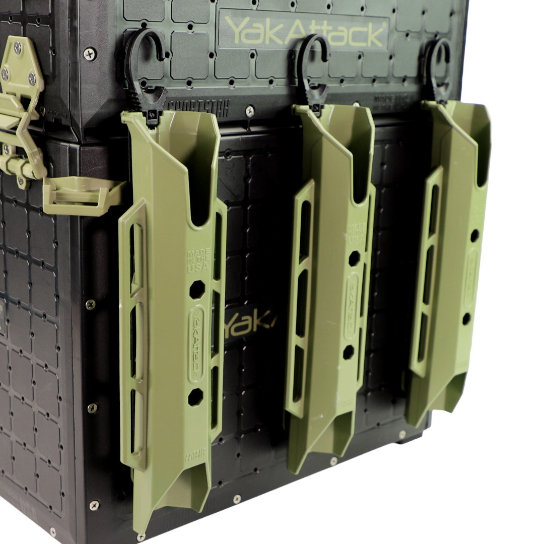 TetherTube Rod Holder- Two Pack with Mounting Hardware, Olive Green