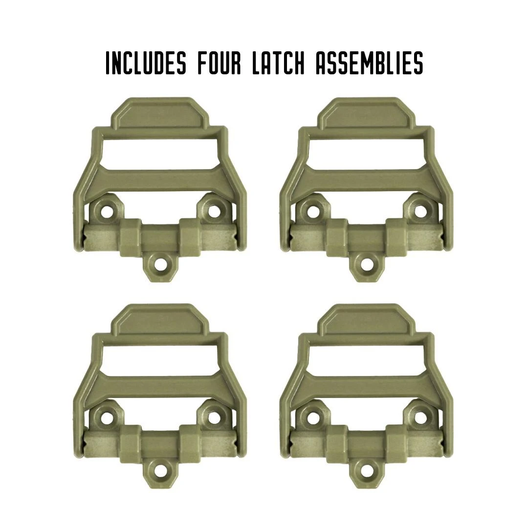  Hinge & Latch Kit for BlackPak Pro and ShortStak, Olive Green 