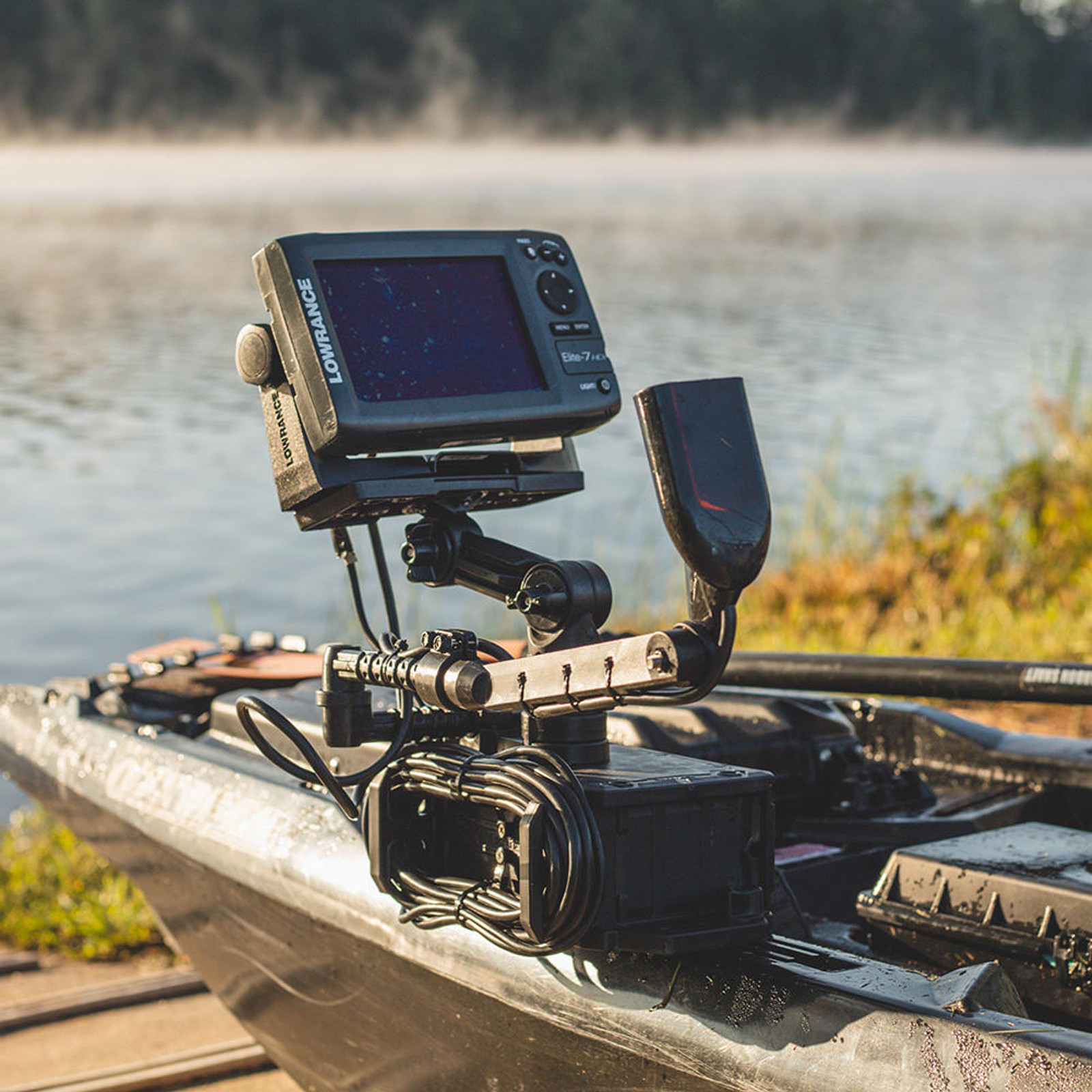 Rectangular Fish Finder Mount with Track Mounted LockNLoad™ Mounting System