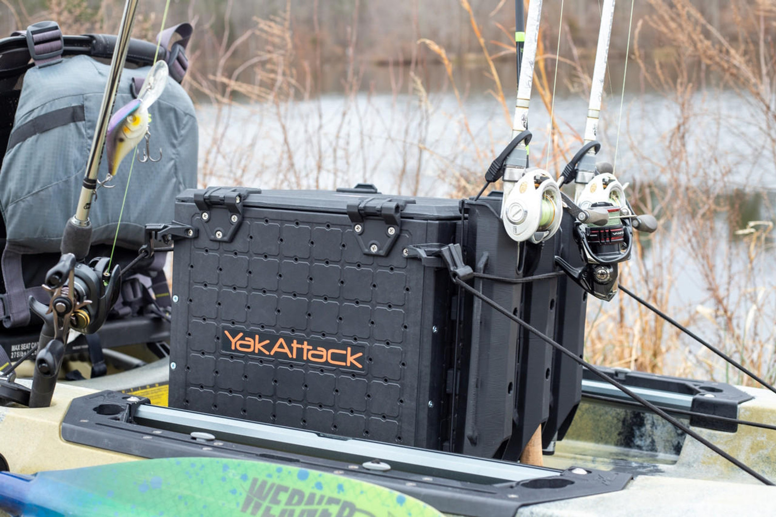 YakAttack® BlackPak Pro Kayak Fishing Crate 13 x 13 - Kayak Fishing Gear