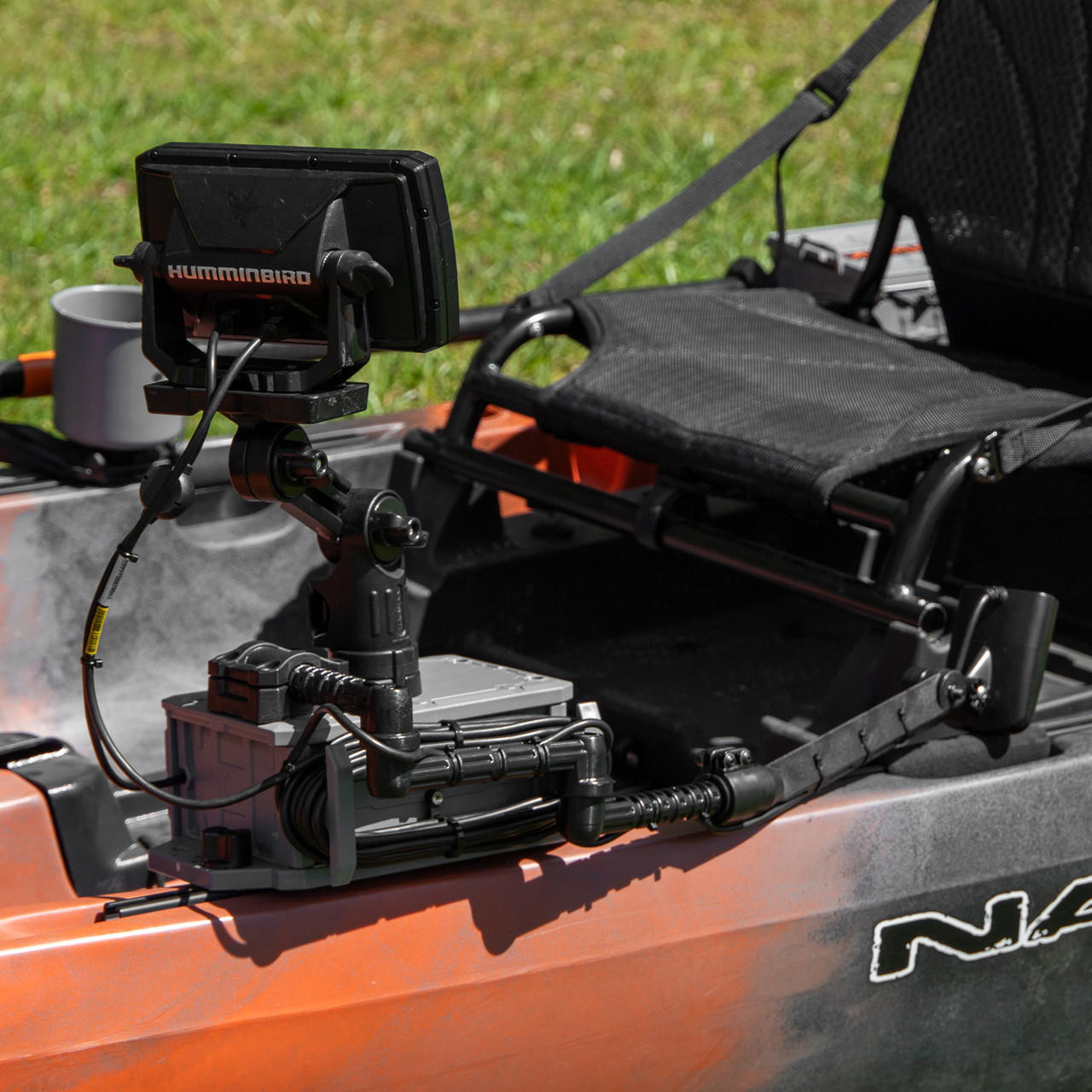 YakAttack® CellBlok Fish Finder Mount Combo Pack Battleship Grey