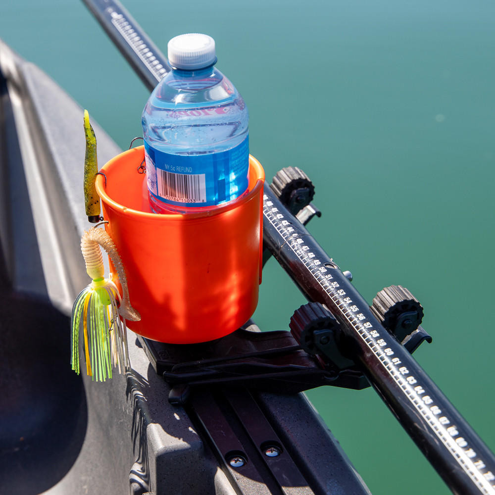 YakAttack® - MultiMount Cup Holder in Orange - Kayak Fishing