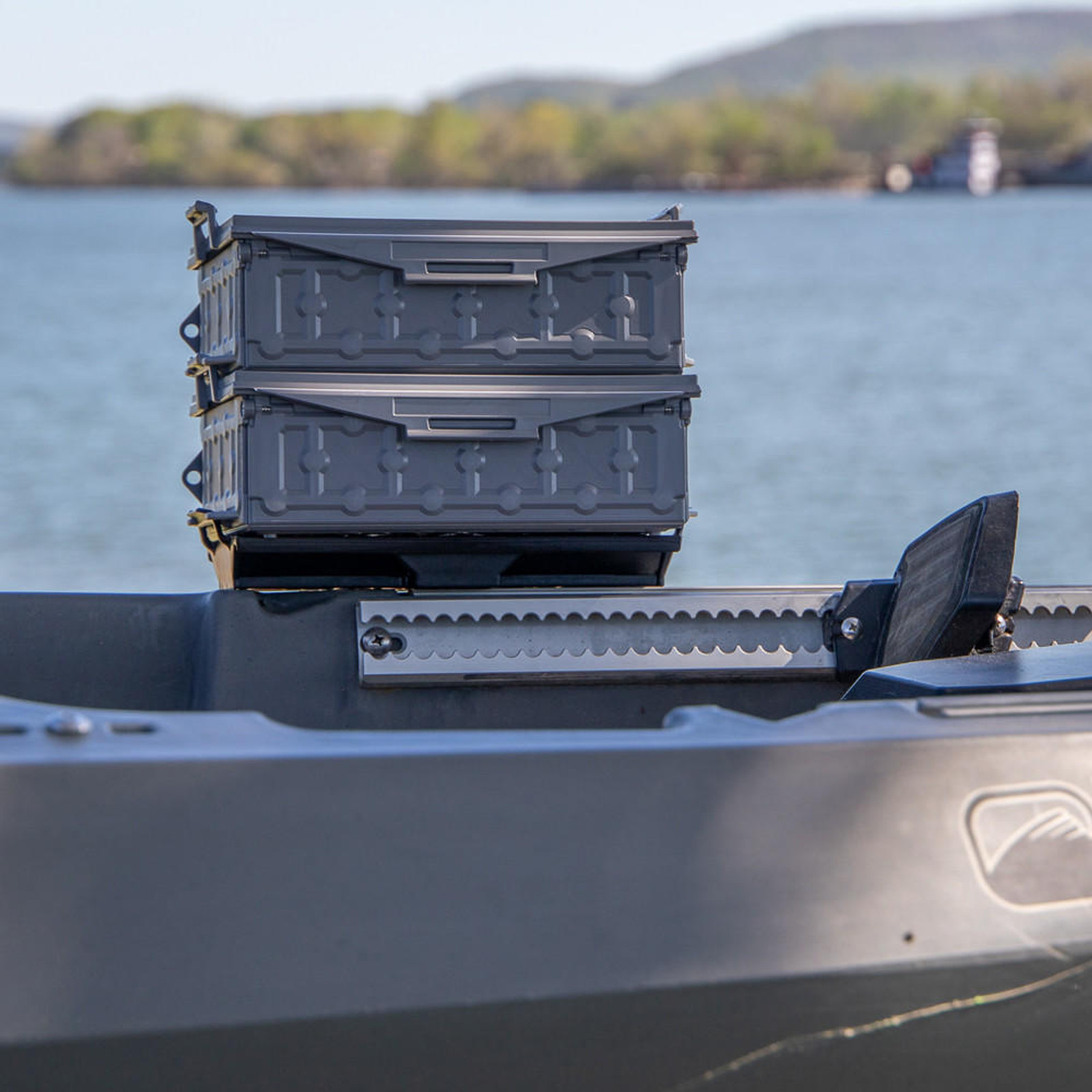  TracPak Combo Kit, Two Boxes and Quick Release Base, Battleship Grey 