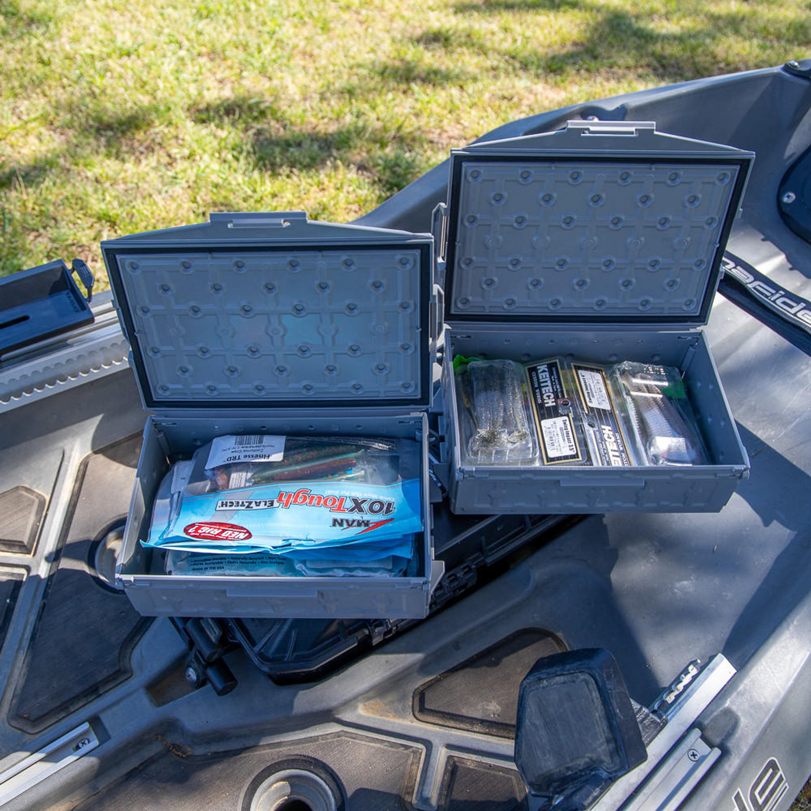 TracPak Combo Kit, Two Boxes and Quick Release Base, Battleship Grey