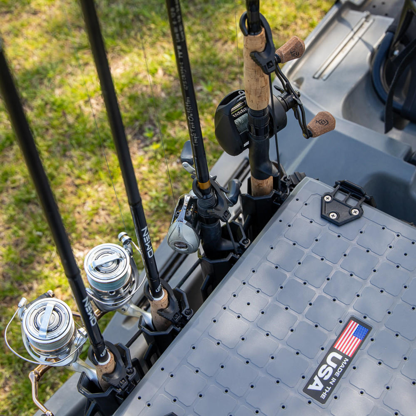  BlackPak Pro Kayak Fishing Crate - 13" x 16", Battleship Grey 