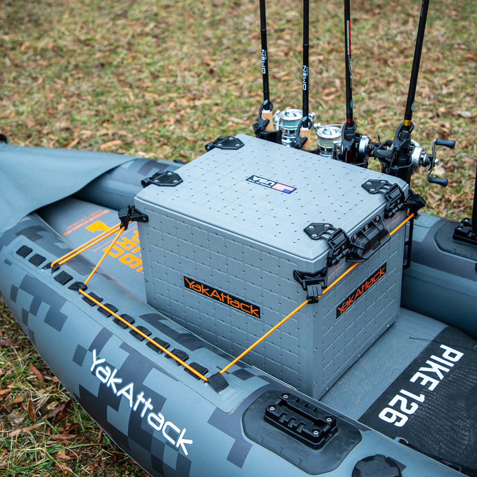  BlackPak Pro Kayak Fishing Crate - 13" x 16", Battleship Grey 