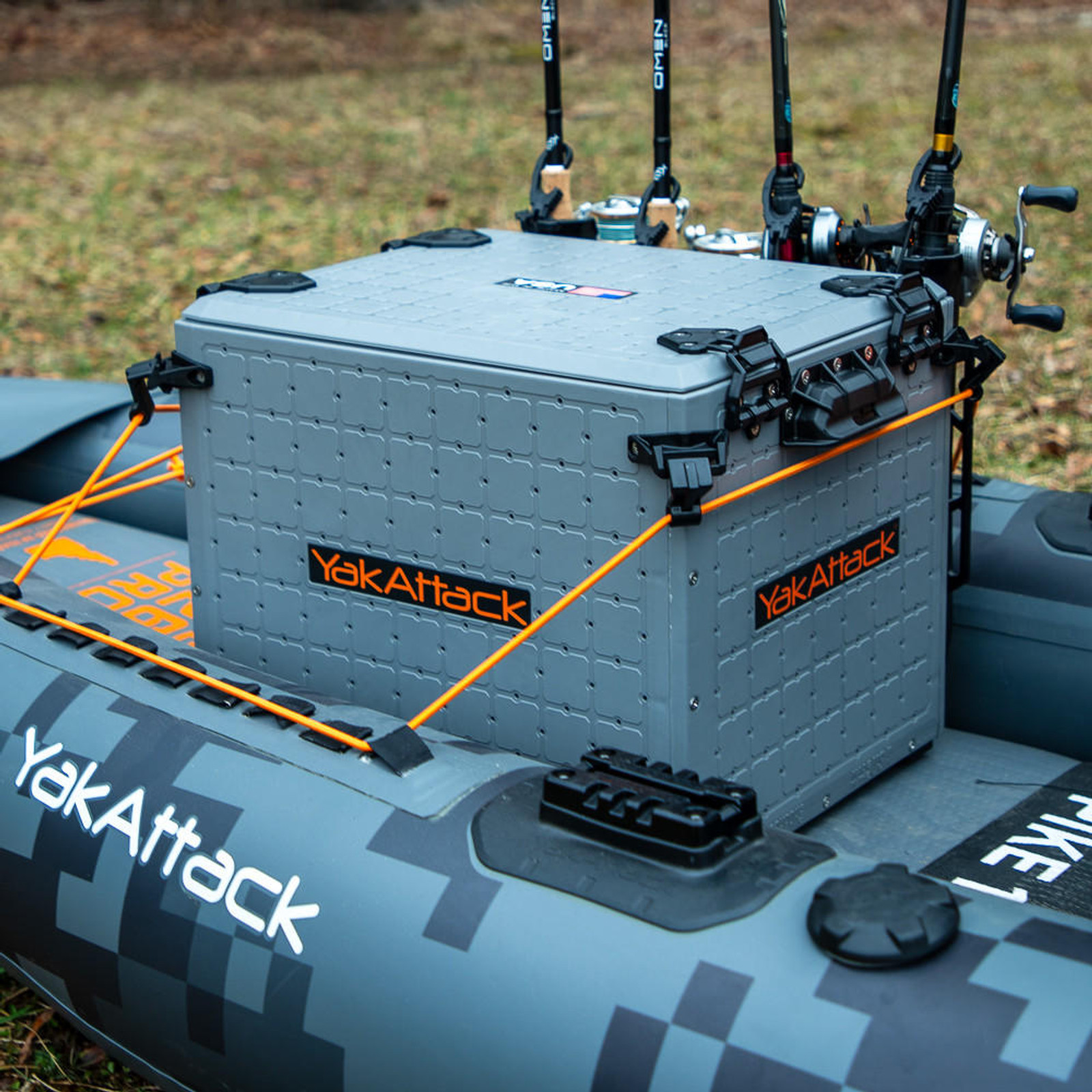  BlackPak Pro Kayak Fishing Crate - 13" x 16", Battleship Grey 