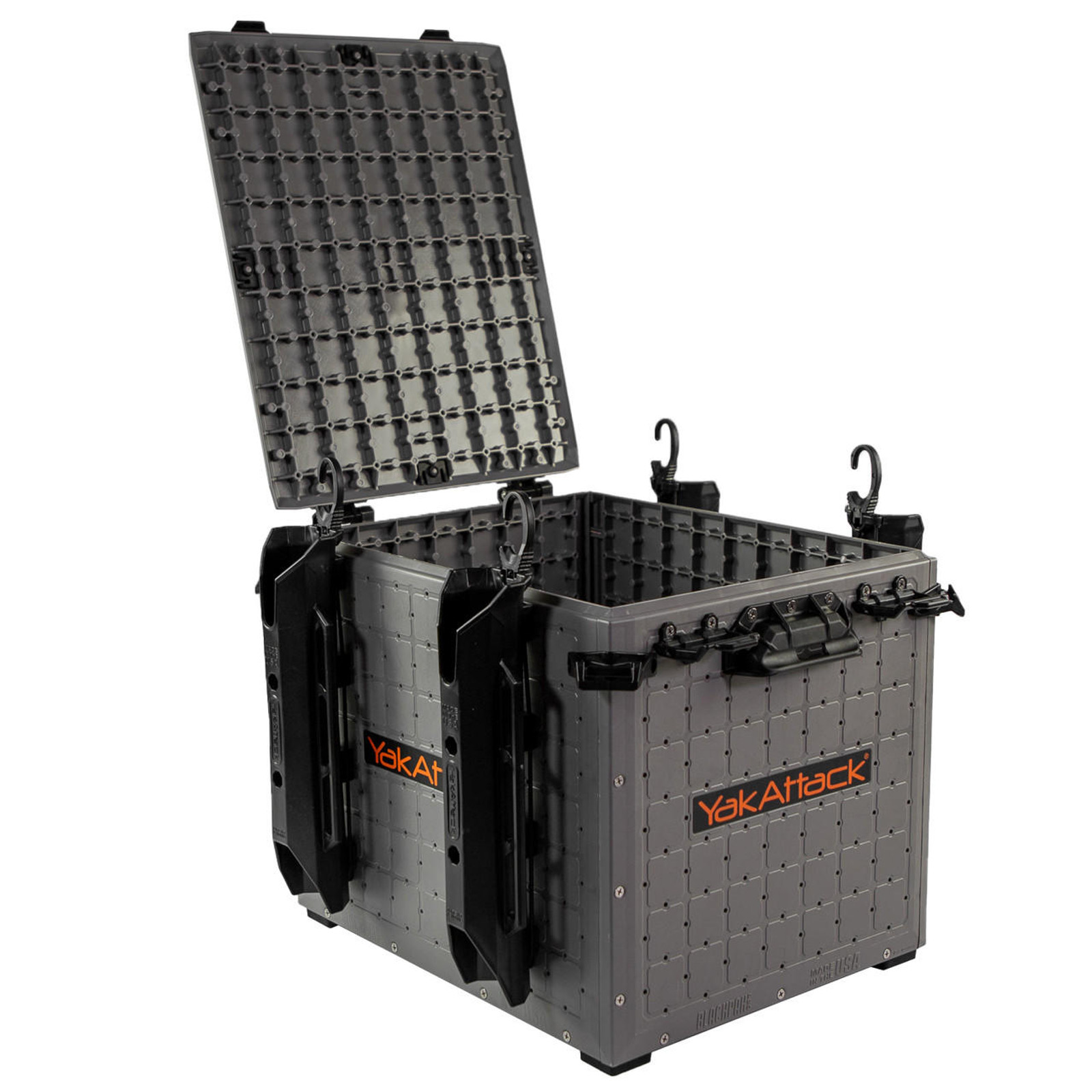  BlackPak Pro Kayak Fishing Crate - 13" x 16", Battleship Grey 