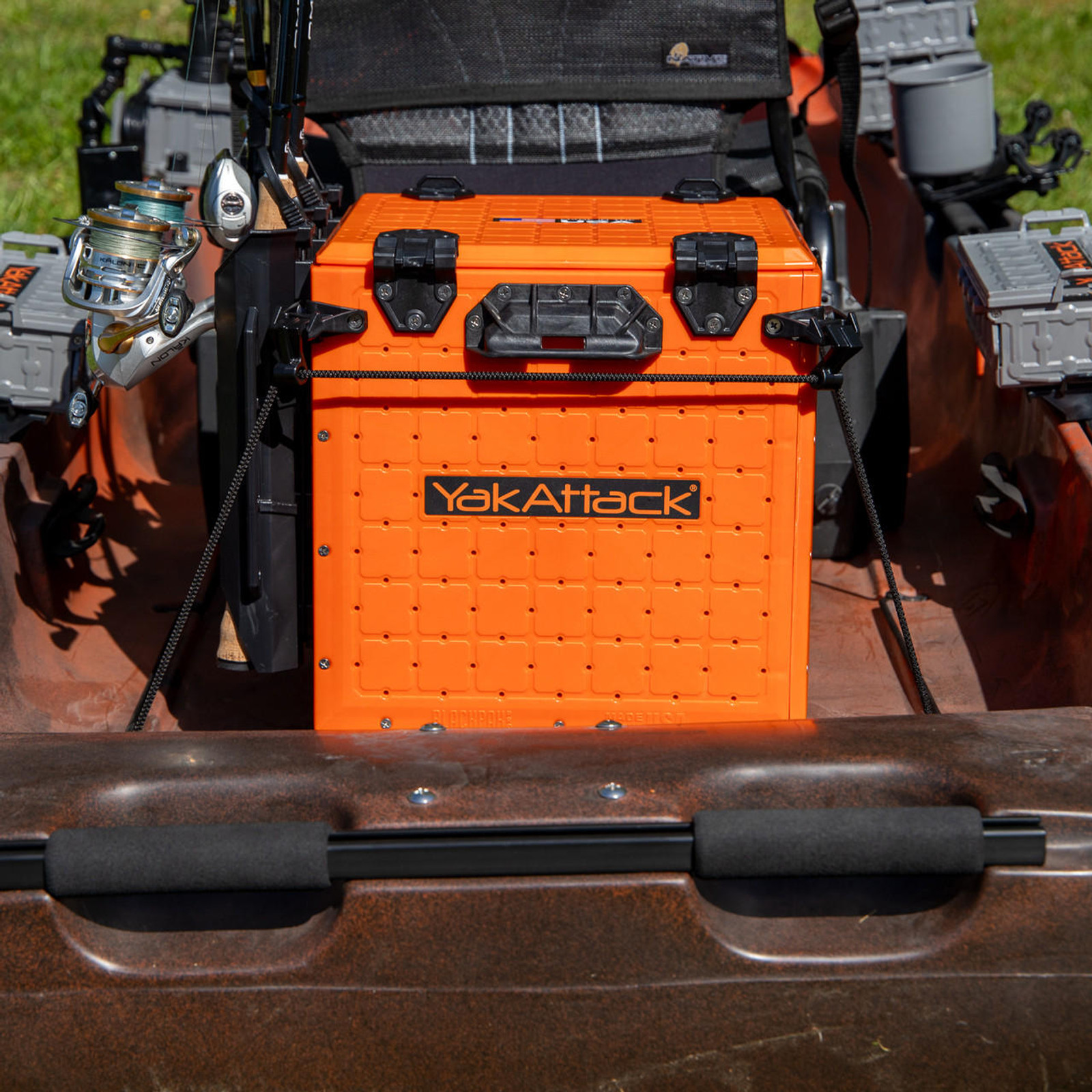  BlackPak Pro Kayak Fishing Crate - 13" x 13", Orange 