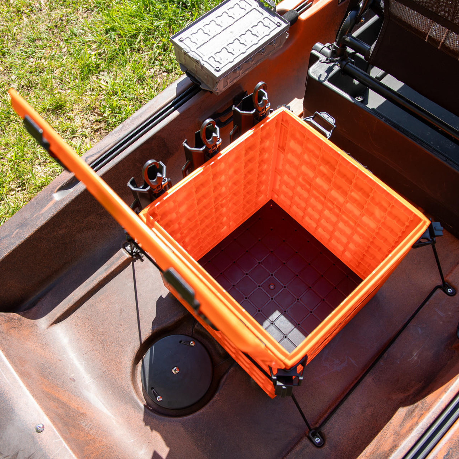  BlackPak Pro Kayak Fishing Crate - 13" x 13", Orange 