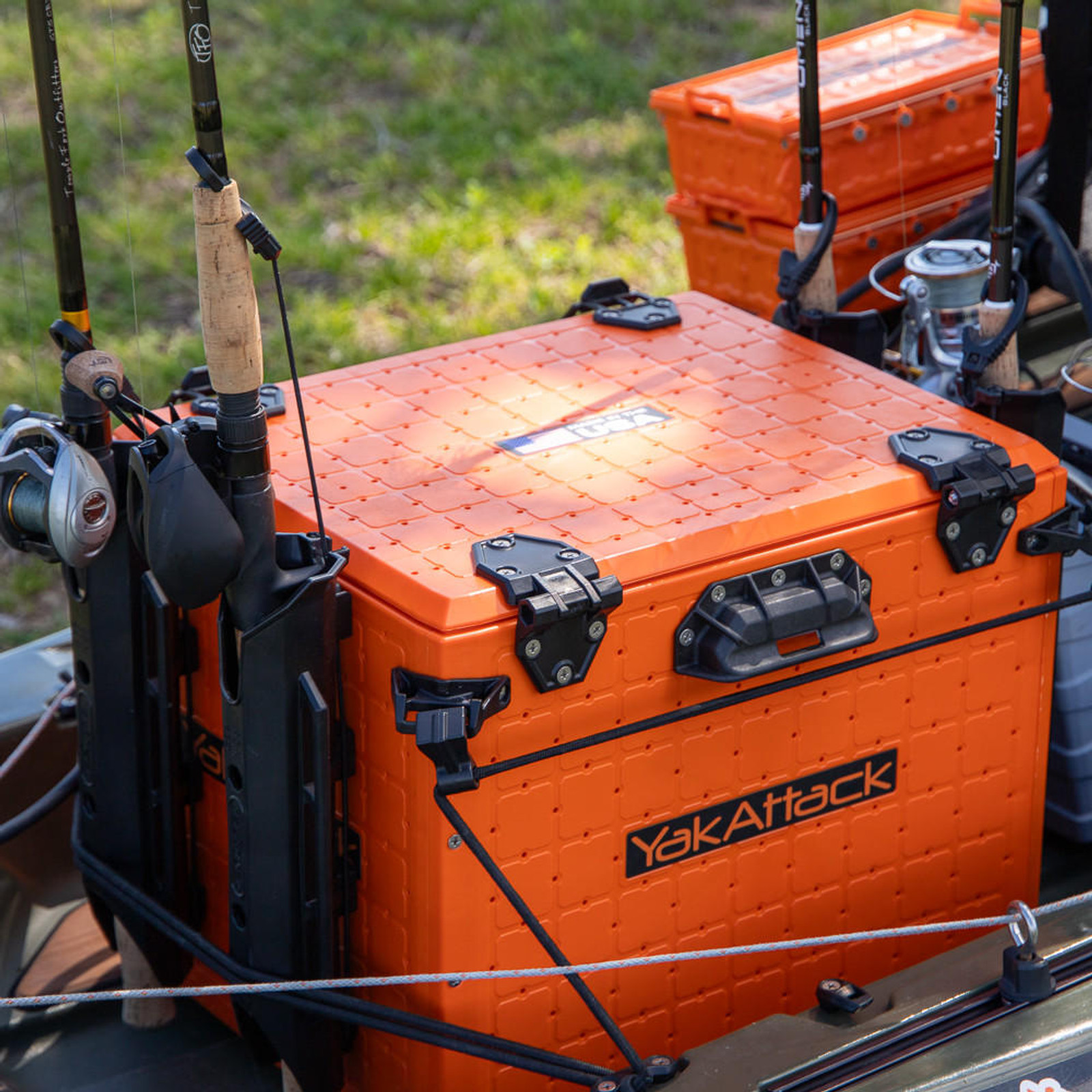  BlackPak Pro Kayak Fishing Crate - 13" x 16", Orange 
