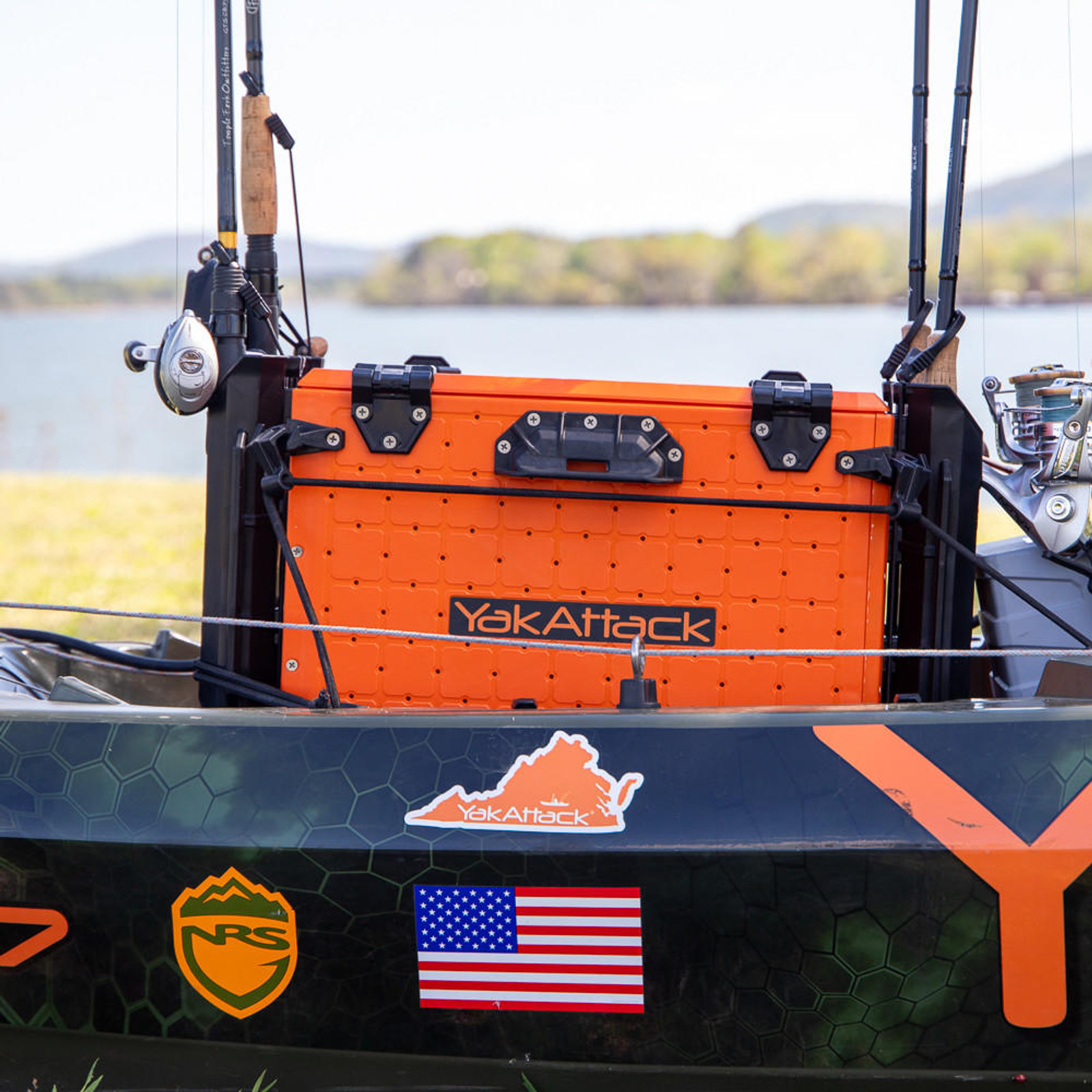  BlackPak Pro Kayak Fishing Crate - 13" x 16", Orange 