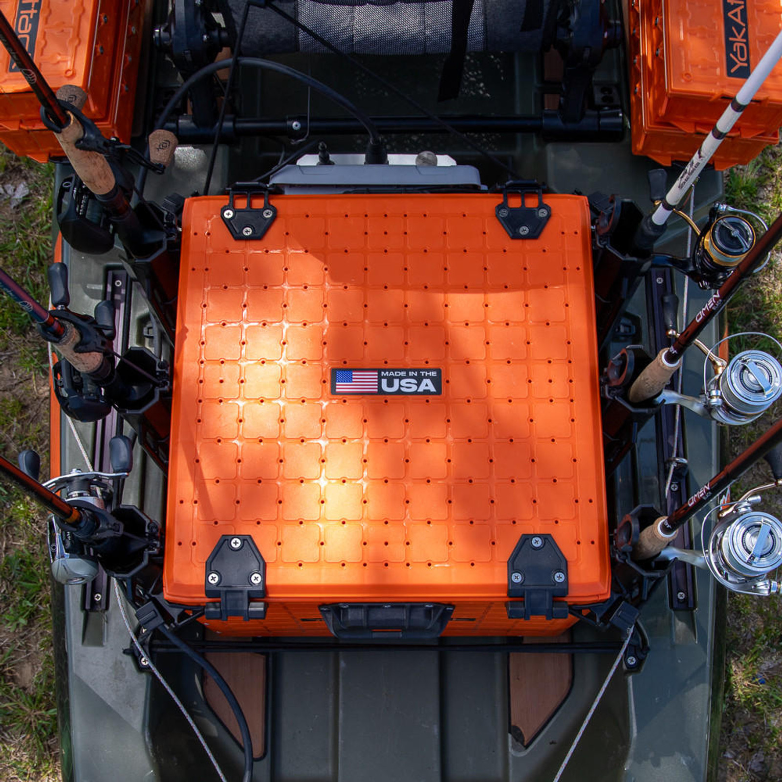  BlackPak Pro Kayak Fishing Crate - 16" x 16", Orange 