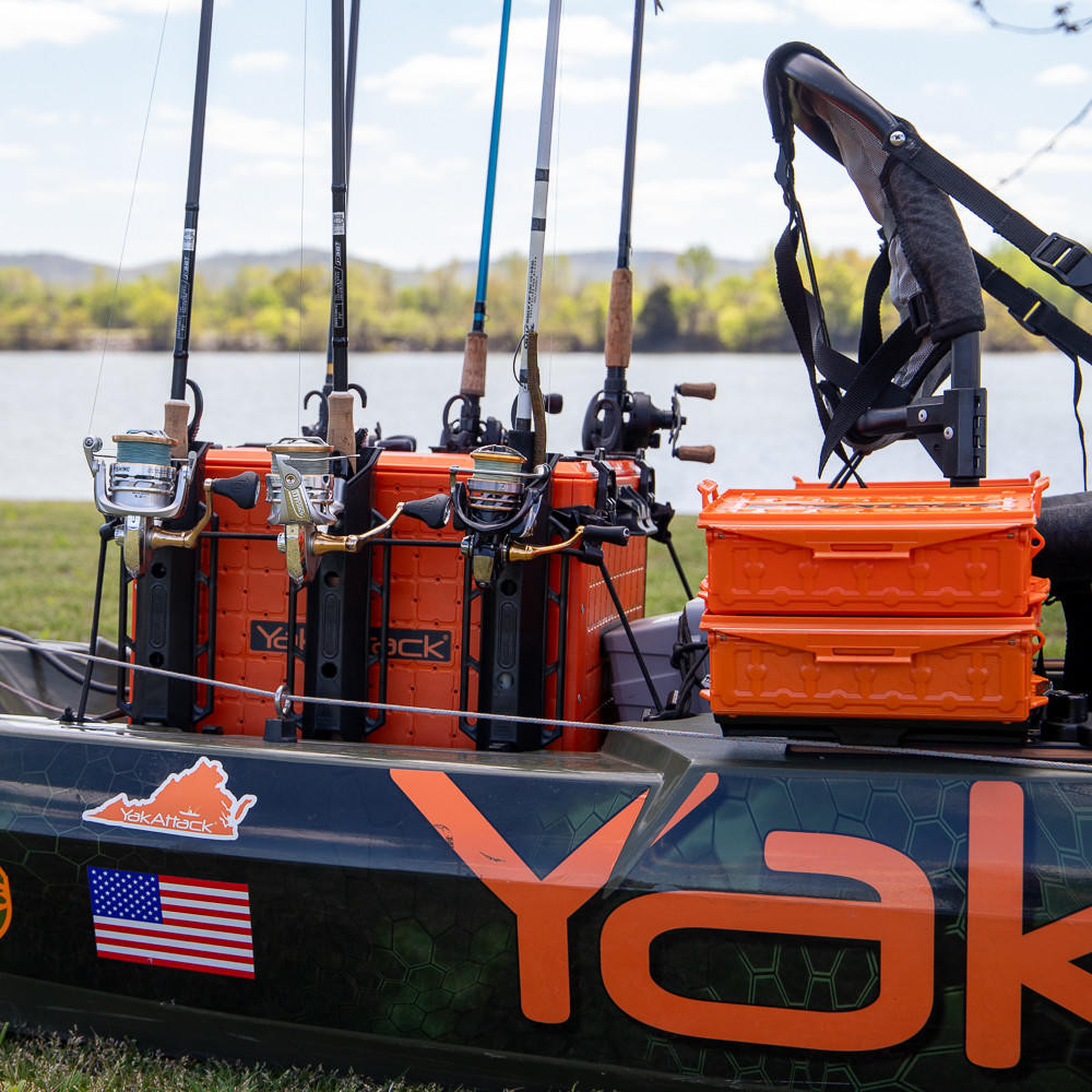限定ブラック仕様　RepBox 木製ケージ1200x450x450 YakAttack® BlackPak Pro Kayak Fishing Crate 16