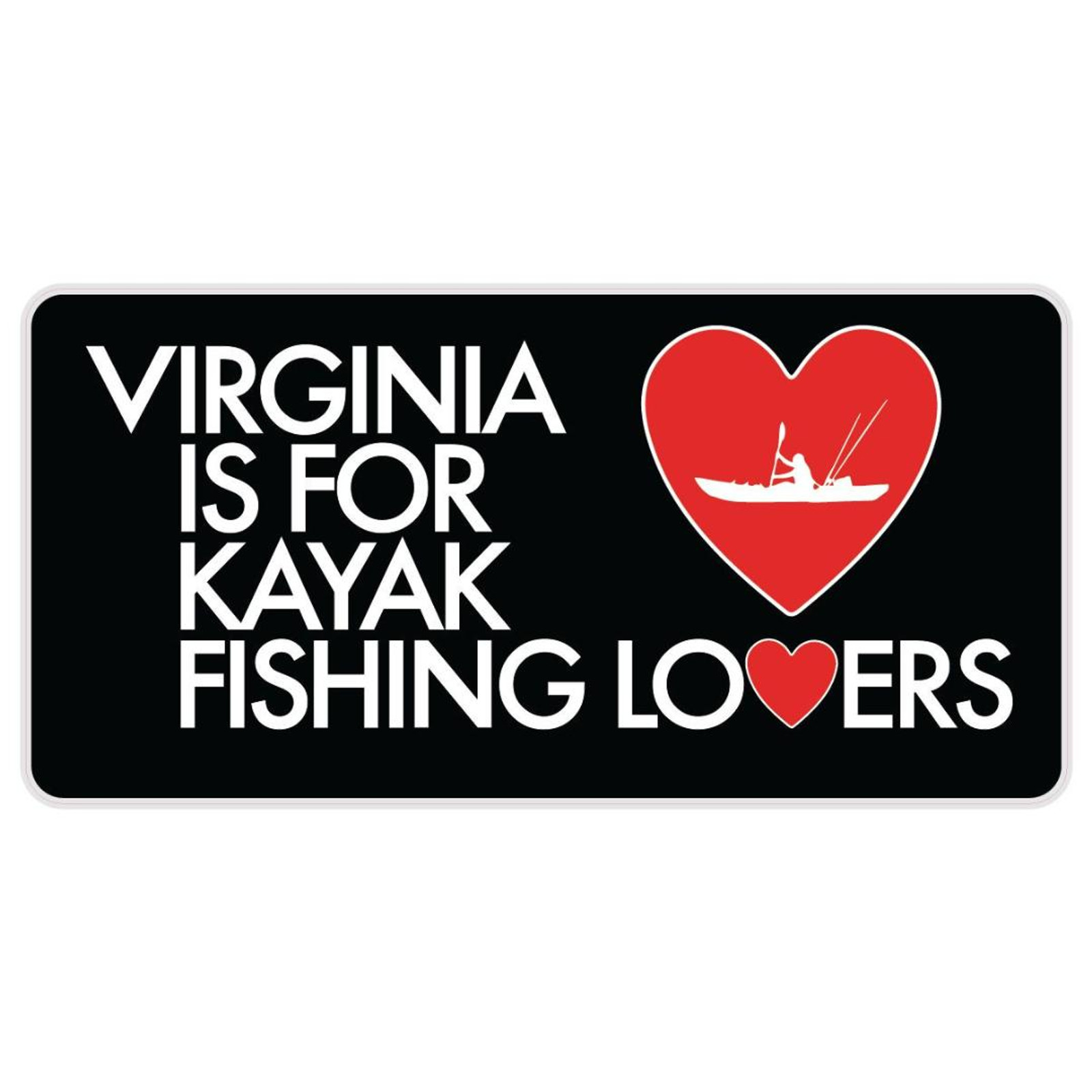  Virginia is for Kayak Lovers Decal 3.75" x 2" 