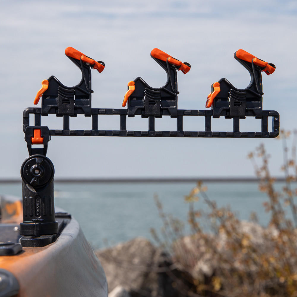 Rig Rod Rack YakAttack® SideStage Pro Rod Rack Horizontal Rod Stager - Kayak Fishing ...