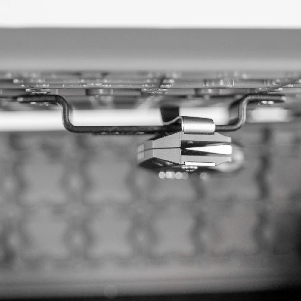 Top view of the GridLoc Belt Loop Adapter being used on BlackPak Pro