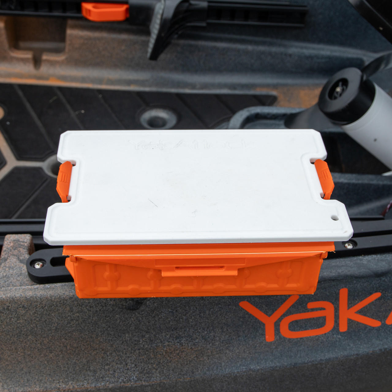 Lifestyle view of TracPak Cutting Board Attachment, White, 5.75" x 10.25" (16)