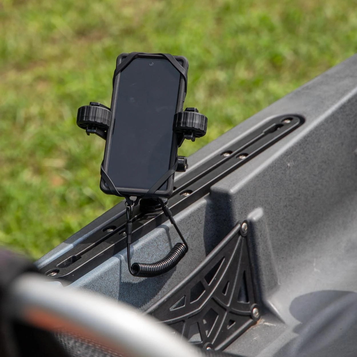 RotoGrip Phone Holder, Phone Holder and Tether Only on kayak